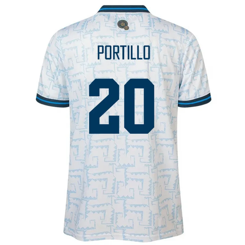 Danxen Homme Maillot Salvador Isaac Portillo #20 Blanc Tenues Extérieur 24-26 T-Shirt