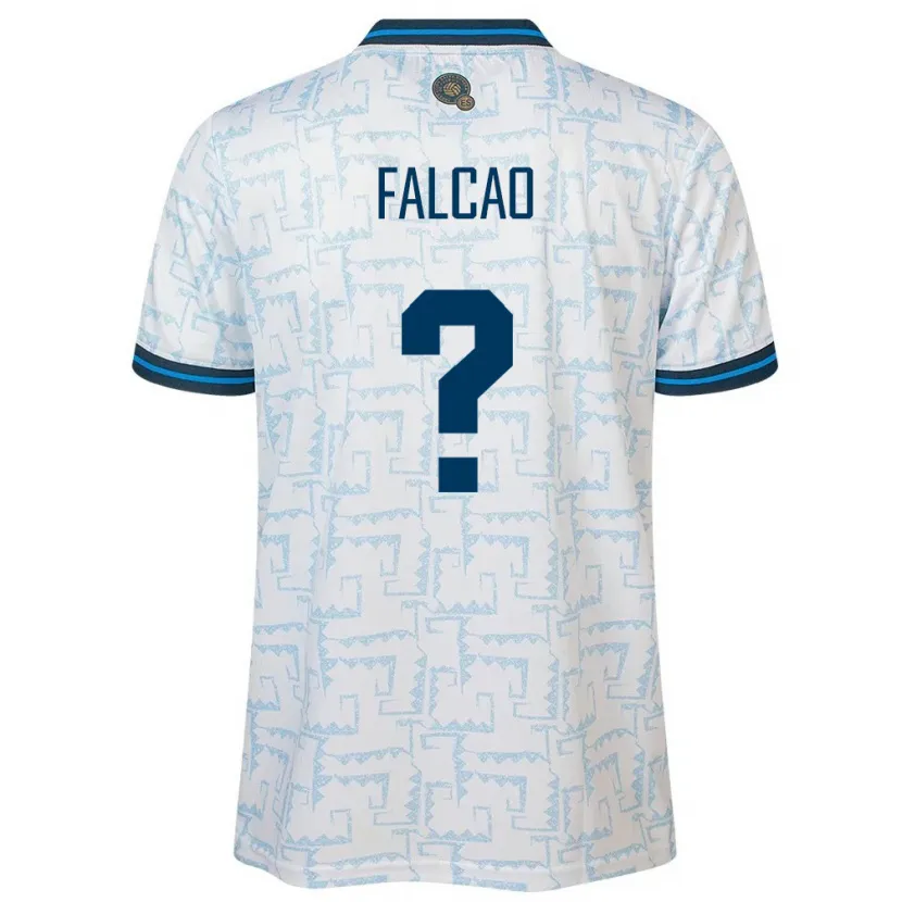 Danxen Homme Maillot Salvador Kiano Falcao #0 Blanc Tenues Extérieur 24-26 T-Shirt