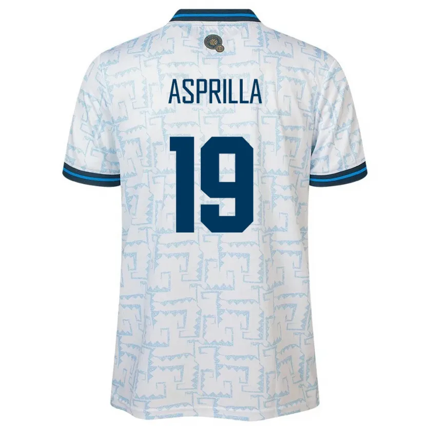 Danxen Homme Maillot Salvador Jair Asprilla #19 Blanc Tenues Extérieur 24-26 T-Shirt