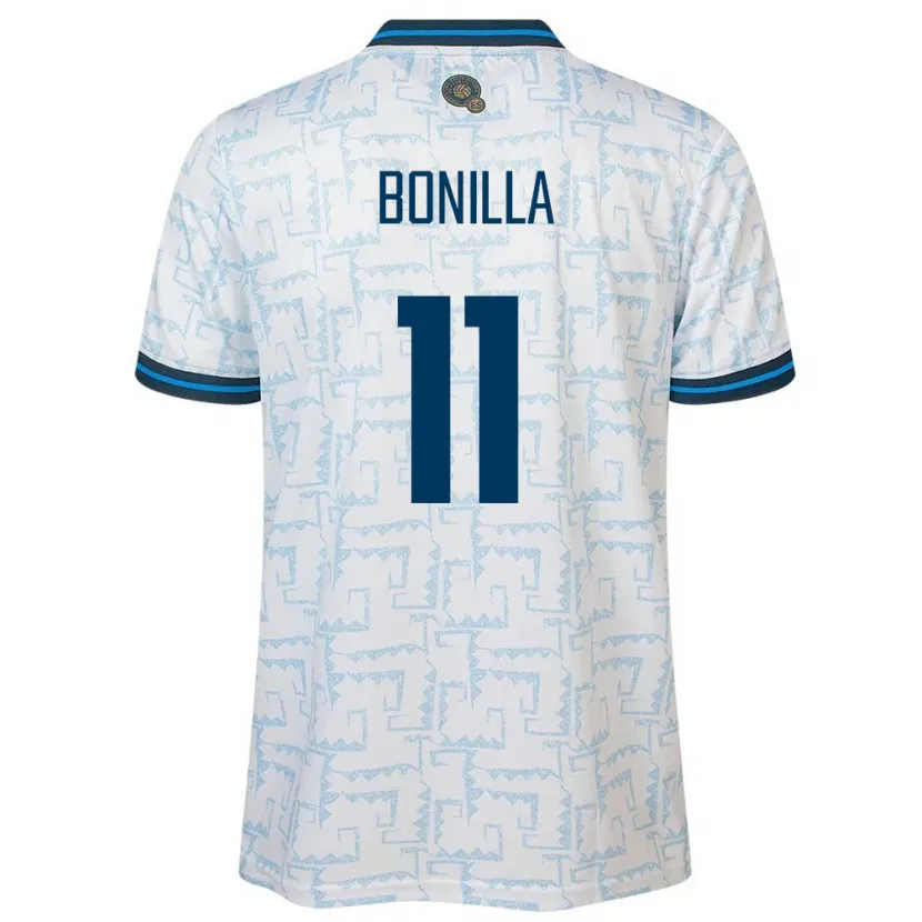 Danxen Homme Maillot Salvador Jarell Bonilla #11 Blanc Tenues Extérieur 24-26 T-Shirt
