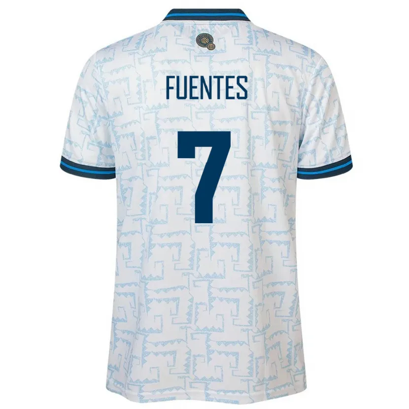 Danxen Homme Maillot Salvador Danielle Fuentes #7 Blanc Tenues Extérieur 24-26 T-Shirt