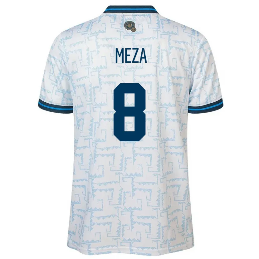 Danxen Homme Maillot Salvador Victoria Meza #8 Blanc Tenues Extérieur 24-26 T-Shirt