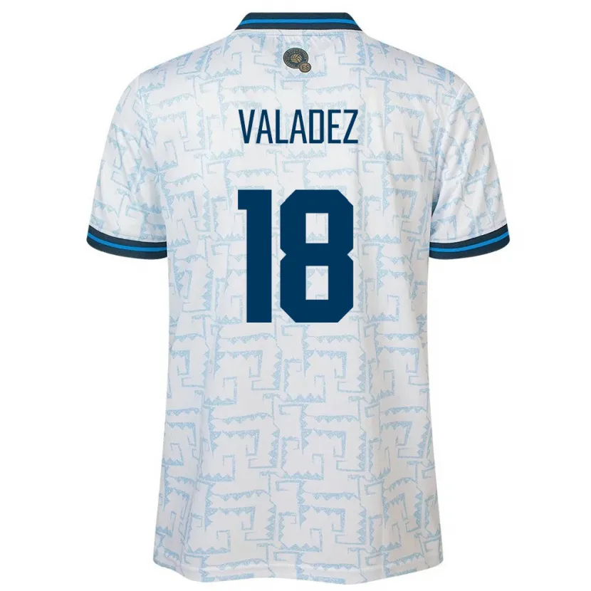 Danxen Homme Maillot Salvador Samantha Valadez #18 Blanc Tenues Extérieur 24-26 T-Shirt