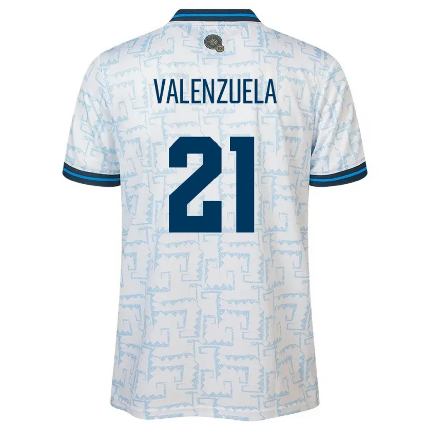 Danxen Homme Maillot Salvador Ana Valenzuela #21 Blanc Tenues Extérieur 24-26 T-Shirt