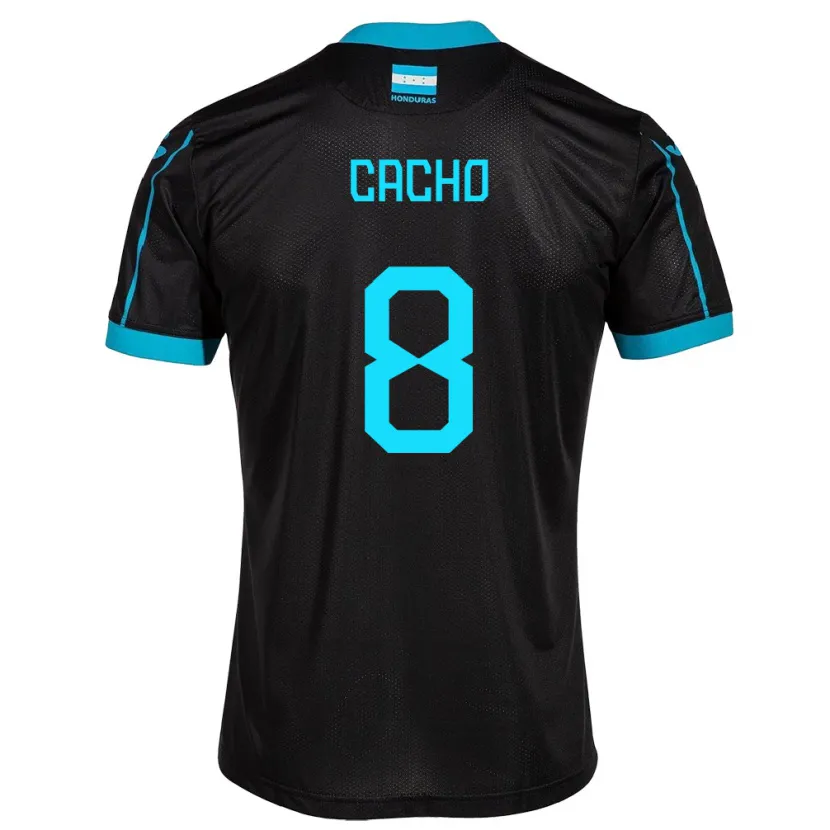 Danxen Homme Maillot Honduras Daylor Cacho #8 Noir Tenues Extérieur 24-26 T-Shirt