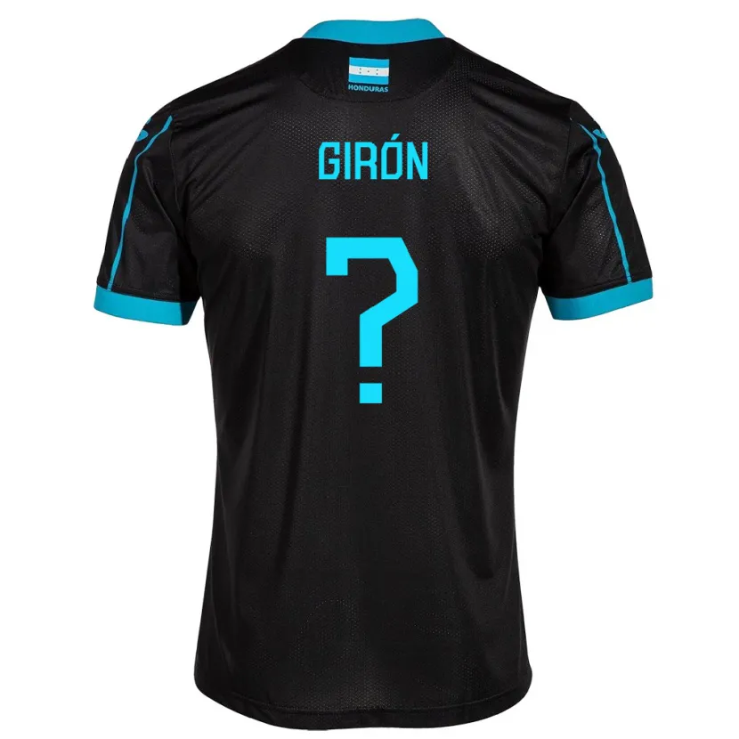 Danxen Homme Maillot Honduras Christian Girón #0 Noir Tenues Extérieur 24-26 T-Shirt