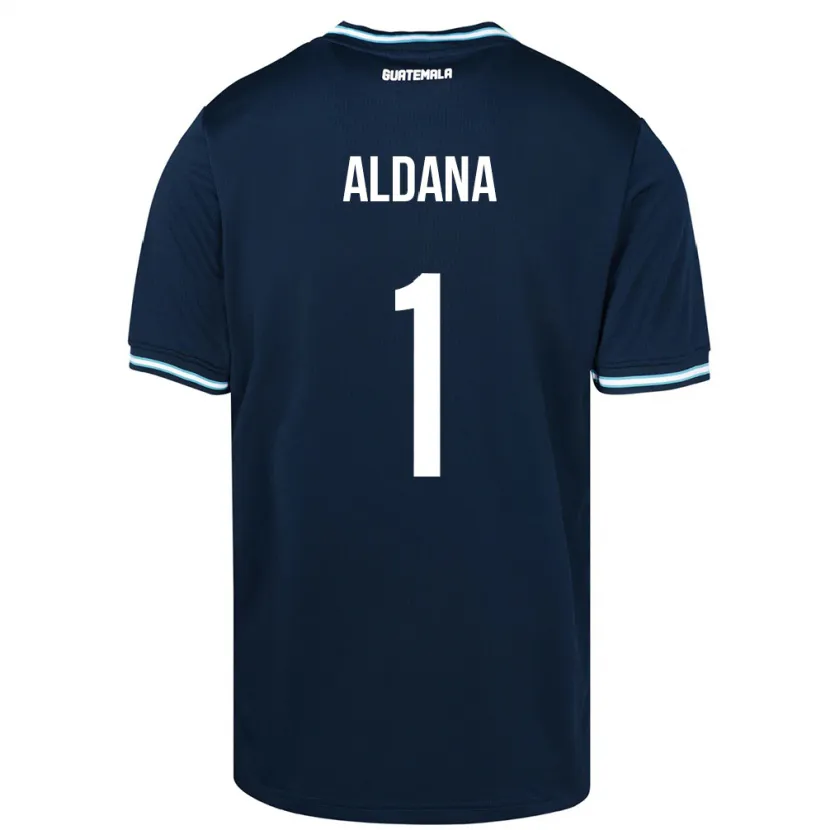 Danxen Homme Maillot Guatemala David Aldana #1 Bleu Tenues Extérieur 24-26 T-Shirt