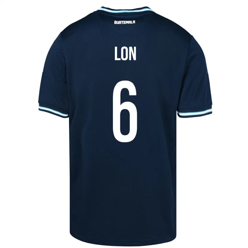 Danxen Homme Maillot Guatemala Ariel Lon #6 Bleu Tenues Extérieur 24-26 T-Shirt