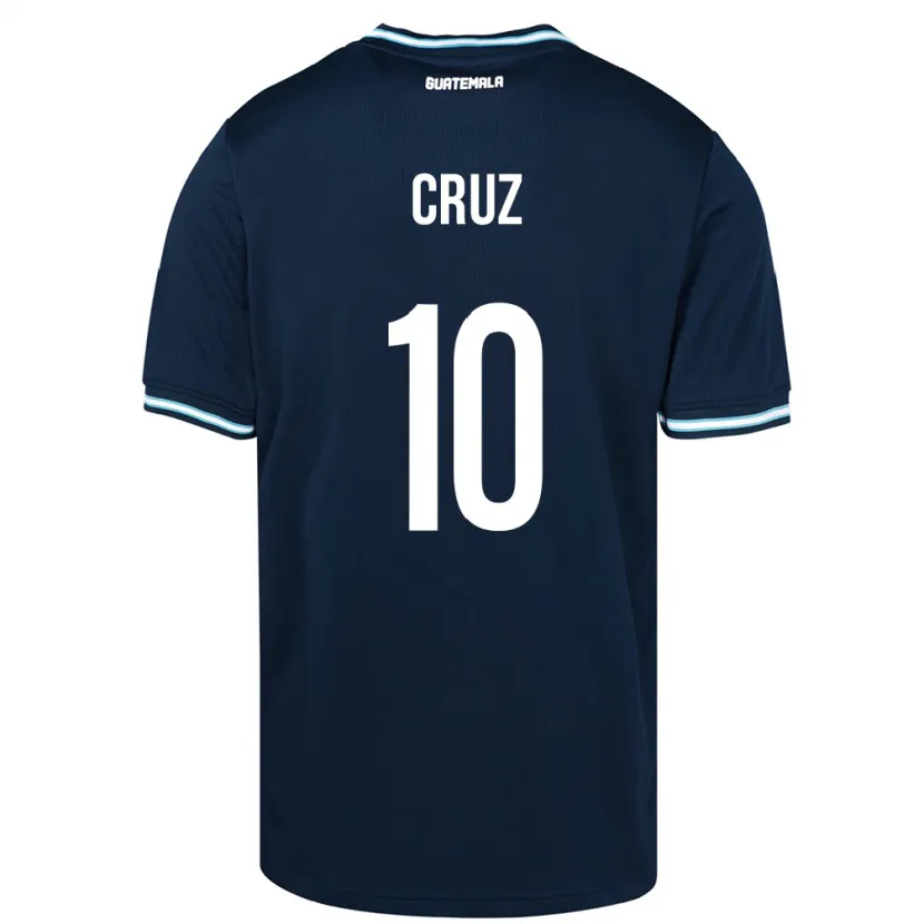 Danxen Homme Maillot Guatemala Axel De La Cruz #10 Bleu Tenues Extérieur 24-26 T-Shirt