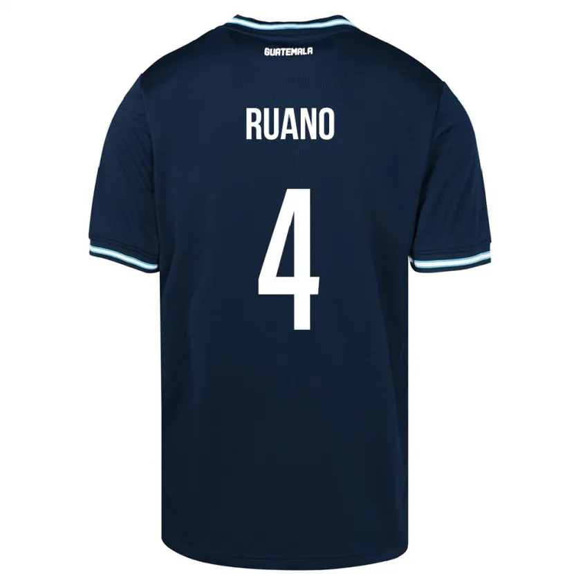 Danxen Homme Maillot Guatemala Michelle Ruano #4 Bleu Tenues Extérieur 24-26 T-Shirt