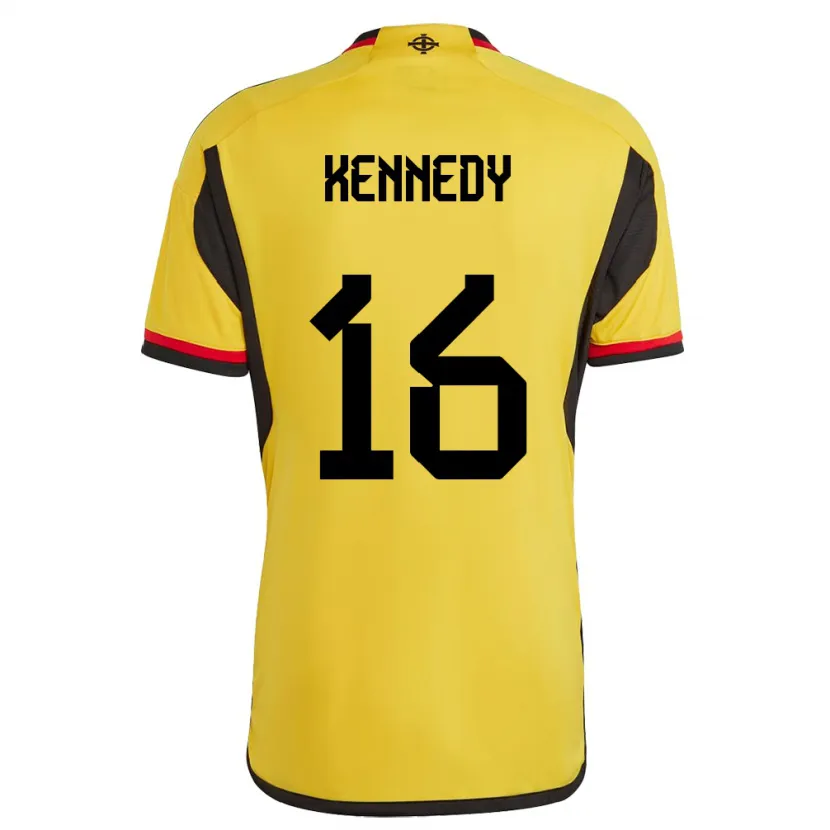 Danxen Homme Maillot Irlande Du Nord Matty Kennedy #16 Blanc Tenues Extérieur 24-26 T-Shirt