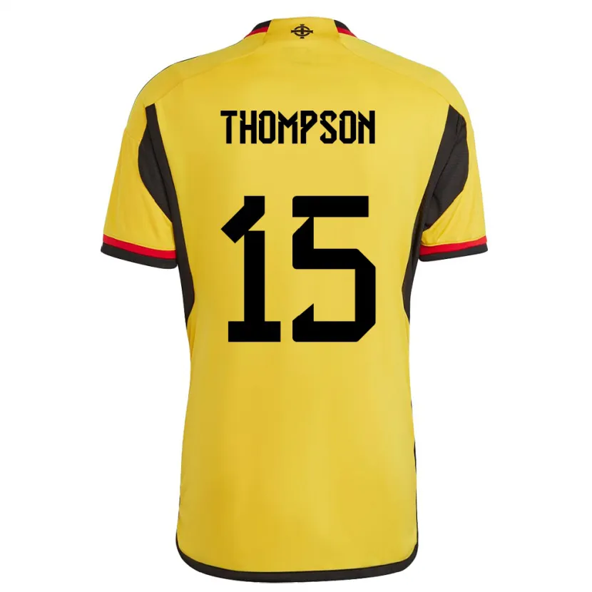 Danxen Homme Maillot Irlande Du Nord Jordan Thompson #15 Blanc Tenues Extérieur 24-26 T-Shirt