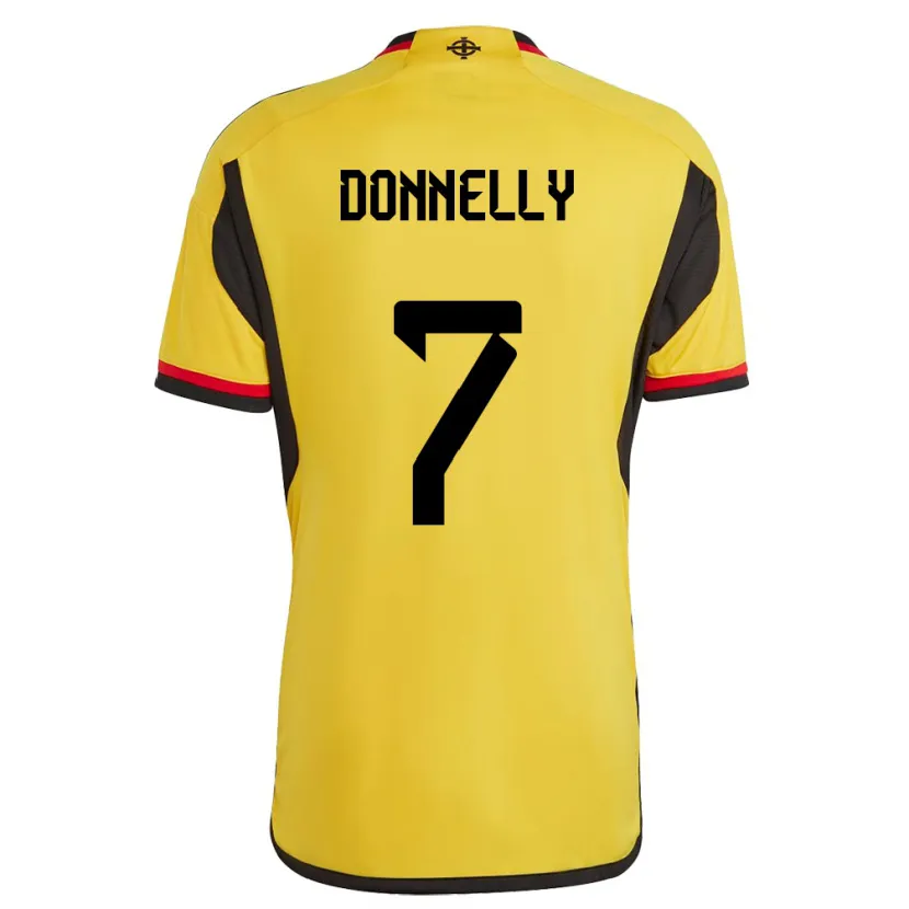Danxen Homme Maillot Irlande Du Nord Caolan Donnelly #7 Blanc Tenues Extérieur 24-26 T-Shirt