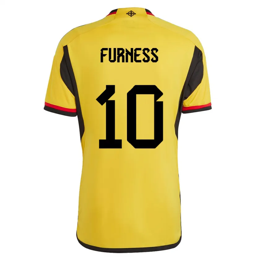 Danxen Homme Maillot Irlande Du Nord Rachel Furness #10 Blanc Tenues Extérieur 24-26 T-Shirt