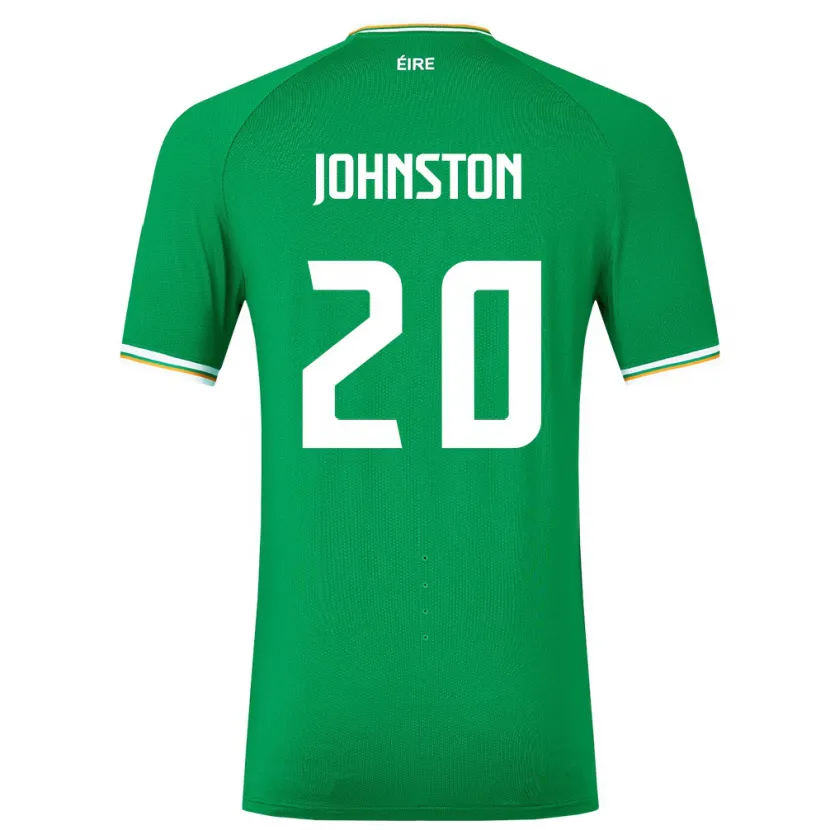 Danxen Femme Maillot Irlande Mikey Johnston #20 Vert Tenues Domicile 24-26 T-Shirt