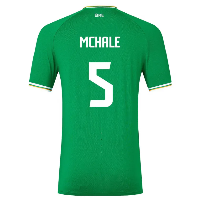 Danxen Femme Maillot Irlande Sean Mchale #5 Vert Tenues Domicile 24-26 T-Shirt