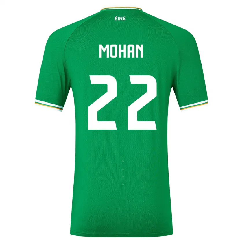 Danxen Femme Maillot Irlande Stephen Mohan #22 Vert Tenues Domicile 24-26 T-Shirt