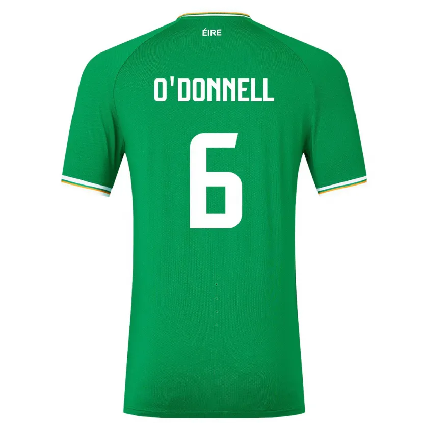 Danxen Femme Maillot Irlande Luke O'donnell #6 Vert Tenues Domicile 24-26 T-Shirt