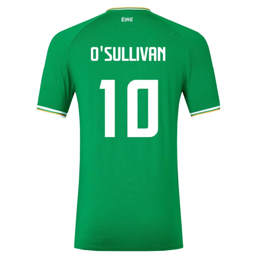 Danxen Femme Maillot Irlande Denise O'sullivan #10 Vert Tenues Domicile 24-26 T-Shirt