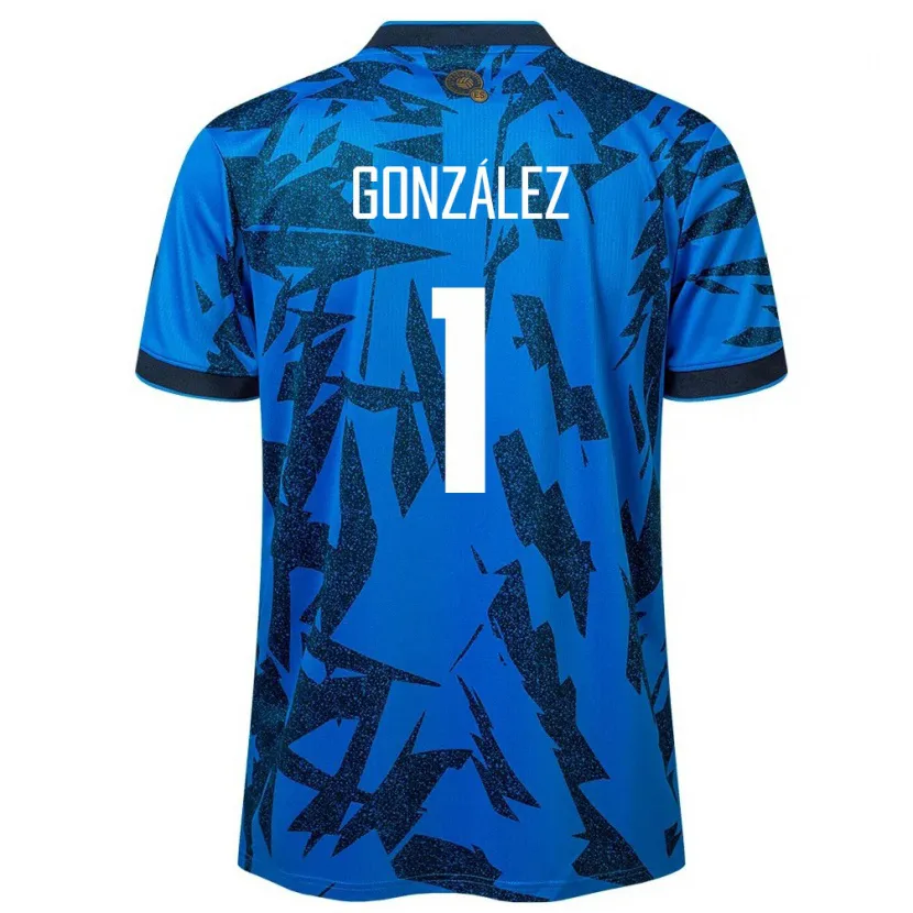Danxen Femme Maillot Salvador Mario González #1 Bleu Tenues Domicile 24-26 T-Shirt