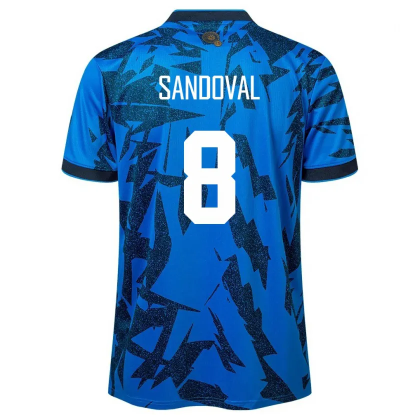 Danxen Femme Maillot Salvador Emerson Sandoval #8 Bleu Tenues Domicile 24-26 T-Shirt