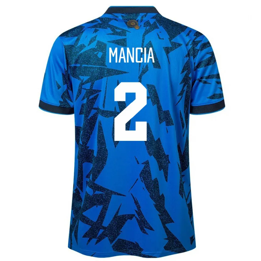 Danxen Femme Maillot Salvador Steven Mancia #2 Bleu Tenues Domicile 24-26 T-Shirt