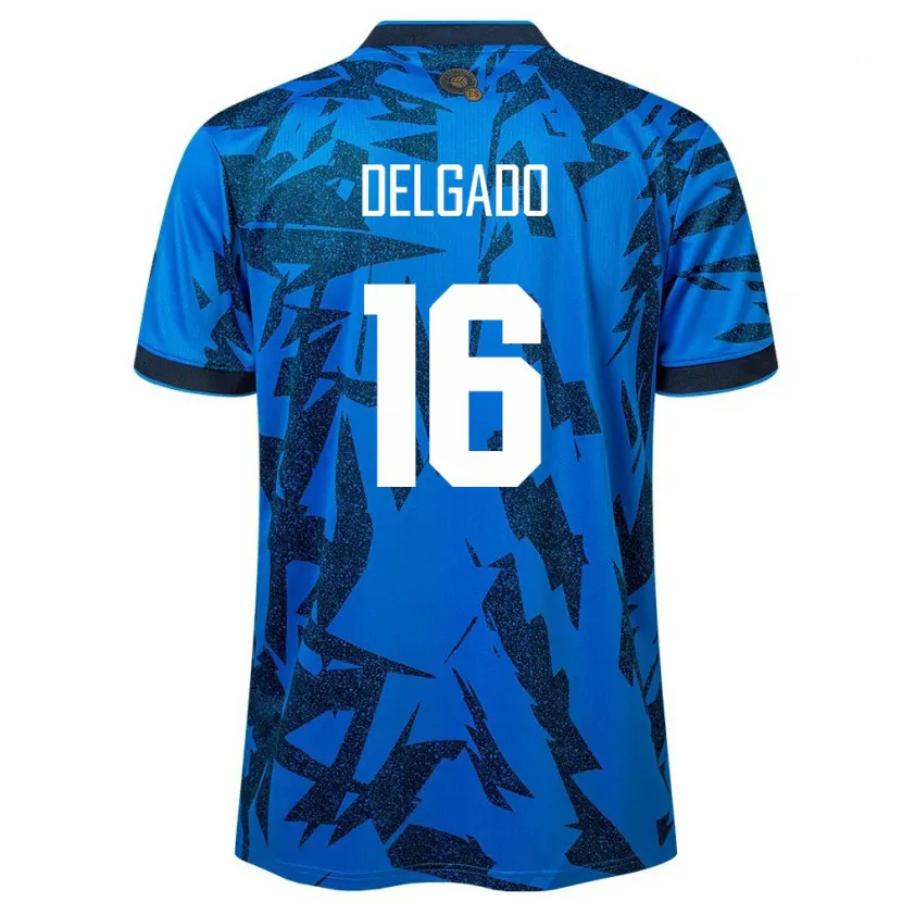 Danxen Femme Maillot Salvador Vasthy Delgado #16 Bleu Tenues Domicile 24-26 T-Shirt