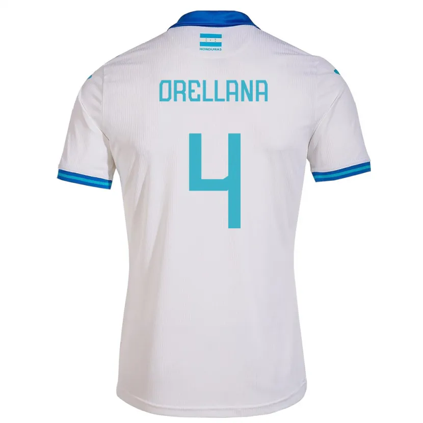 Danxen Femme Maillot Honduras André Orellana #4 Blanc Tenues Domicile 24-26 T-Shirt