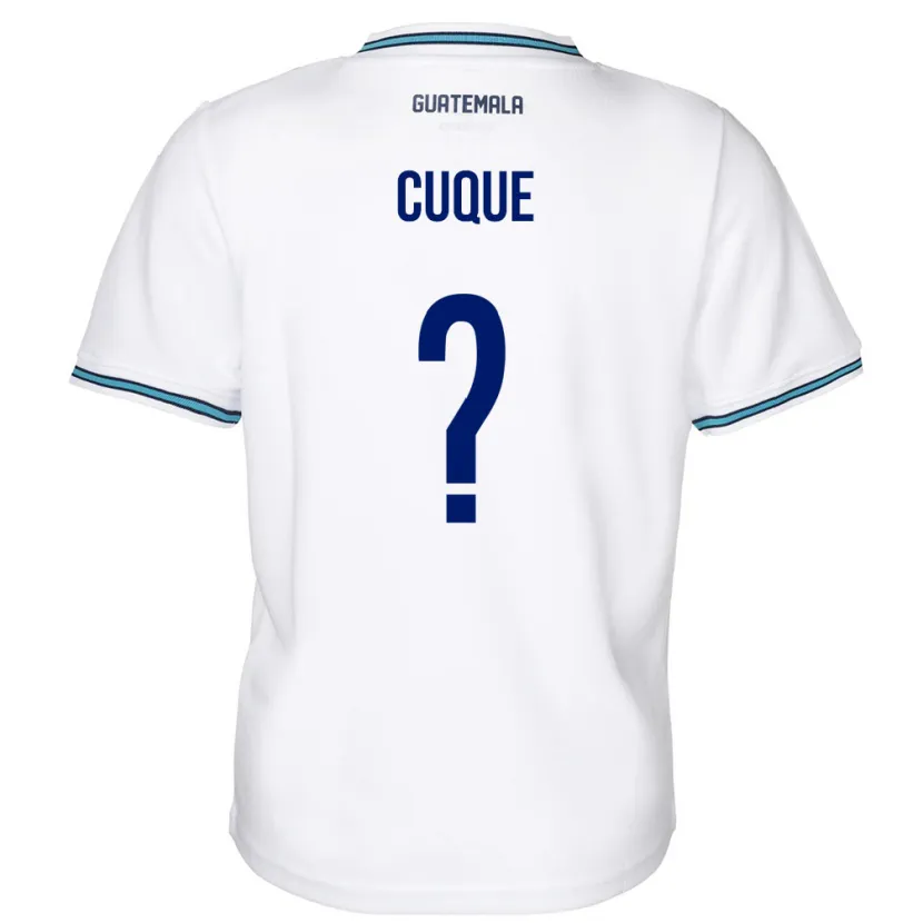 Danxen Femme Maillot Guatemala Diego Cuque #0 Blanc Tenues Domicile 24-26 T-Shirt