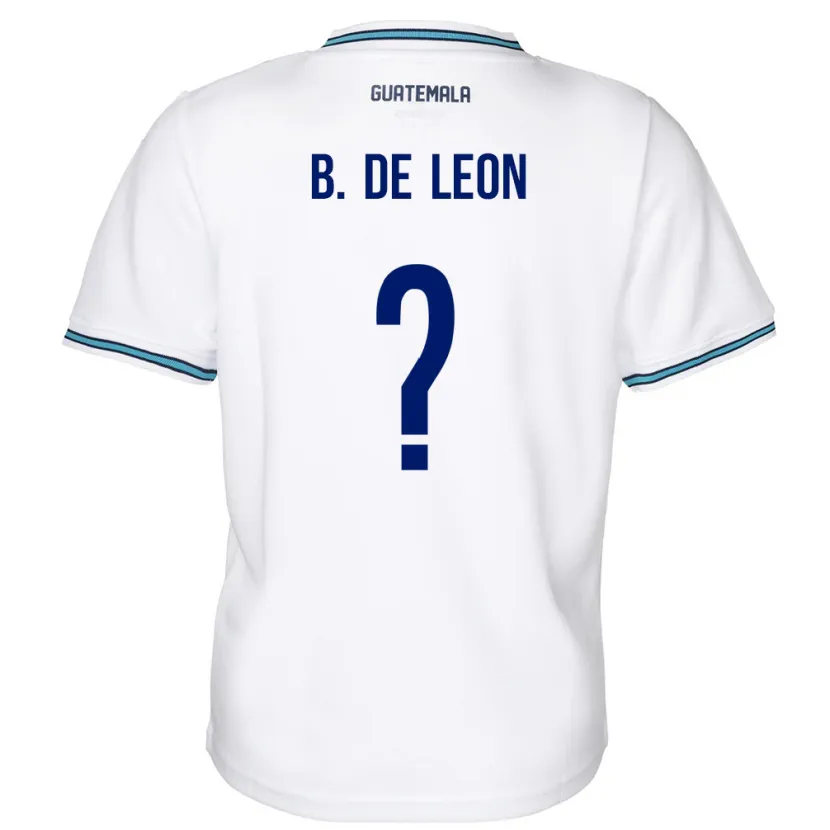 Danxen Femme Maillot Guatemala Brandon De Leon #0 Blanc Tenues Domicile 24-26 T-Shirt