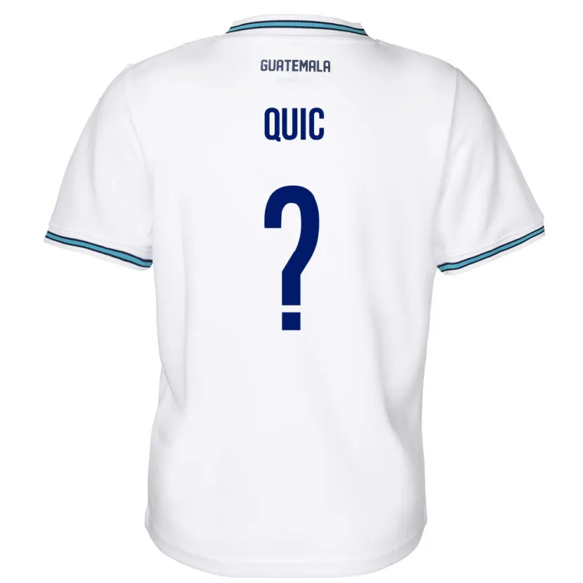 Danxen Femme Maillot Guatemala Matthew Quic #0 Blanc Tenues Domicile 24-26 T-Shirt