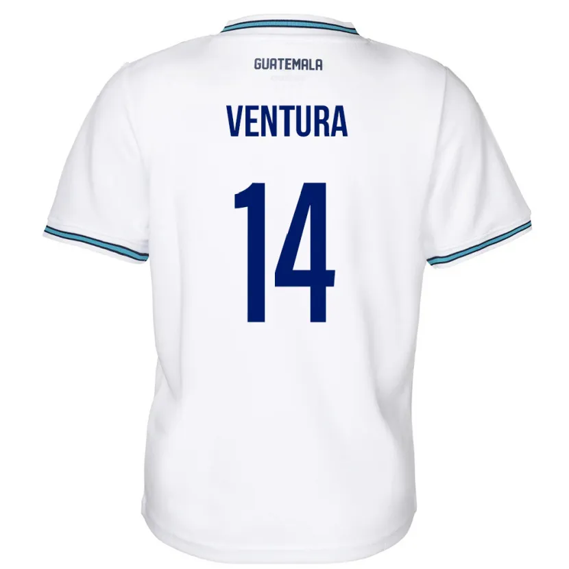 Danxen Femme Maillot Guatemala Madelyn Ventura #14 Blanc Tenues Domicile 24-26 T-Shirt