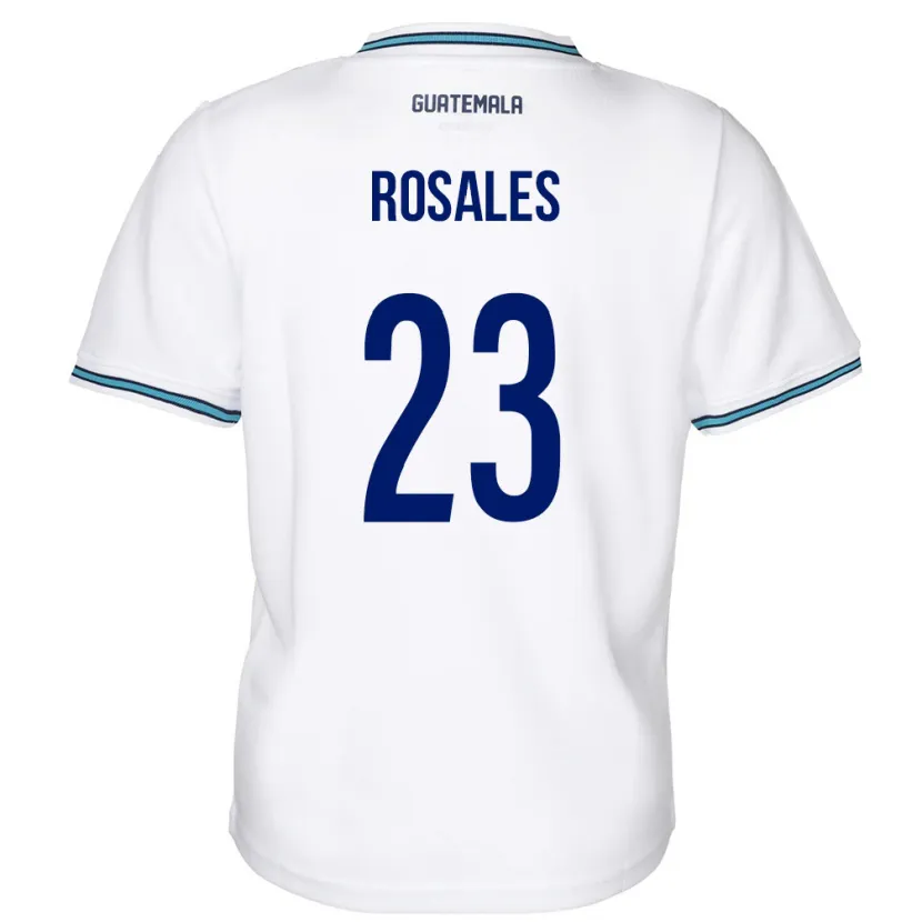 Danxen Femme Maillot Guatemala Yareni Rosales #23 Blanc Tenues Domicile 24-26 T-Shirt