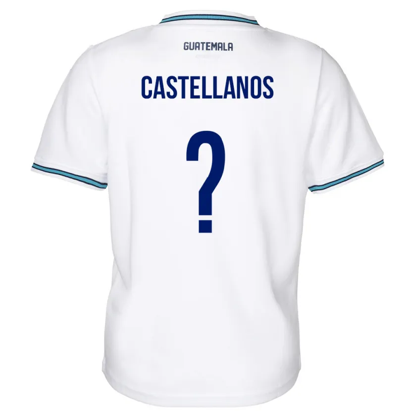Danxen Femme Maillot Guatemala Jezmin Castellanos #0 Blanc Tenues Domicile 24-26 T-Shirt