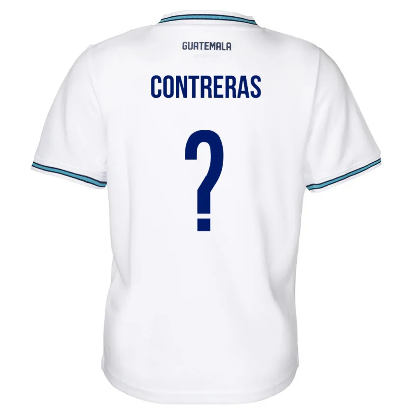 Danxen Femme Maillot Guatemala Betzael Contreras #0 Blanc Tenues Domicile 24-26 T-Shirt