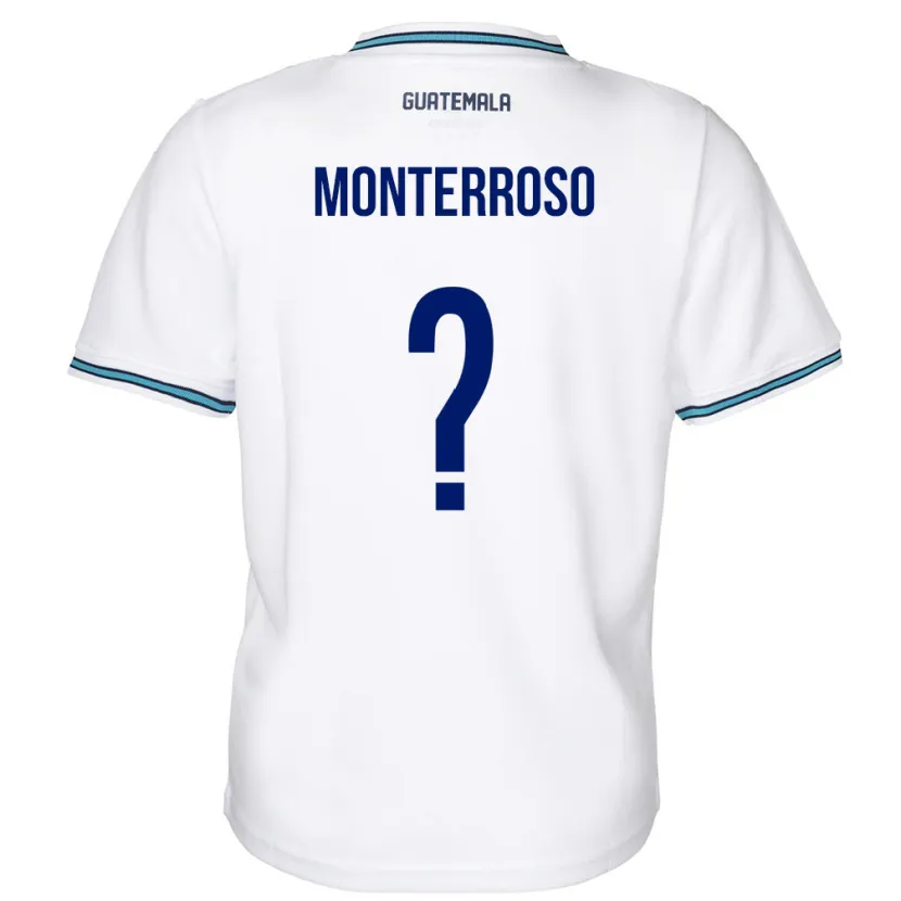 Danxen Femme Maillot Guatemala María Monterroso #0 Blanc Tenues Domicile 24-26 T-Shirt