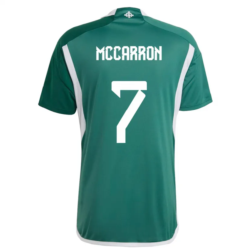Danxen Femme Maillot Irlande Du Nord Chloe Mccarron #7 Vert Tenues Domicile 24-26 T-Shirt