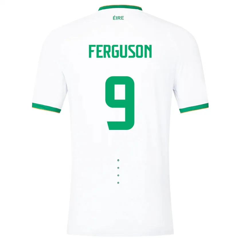 Danxen Femme Maillot Irlande Evan Ferguson #9 Blanc Tenues Extérieur 24-26 T-Shirt