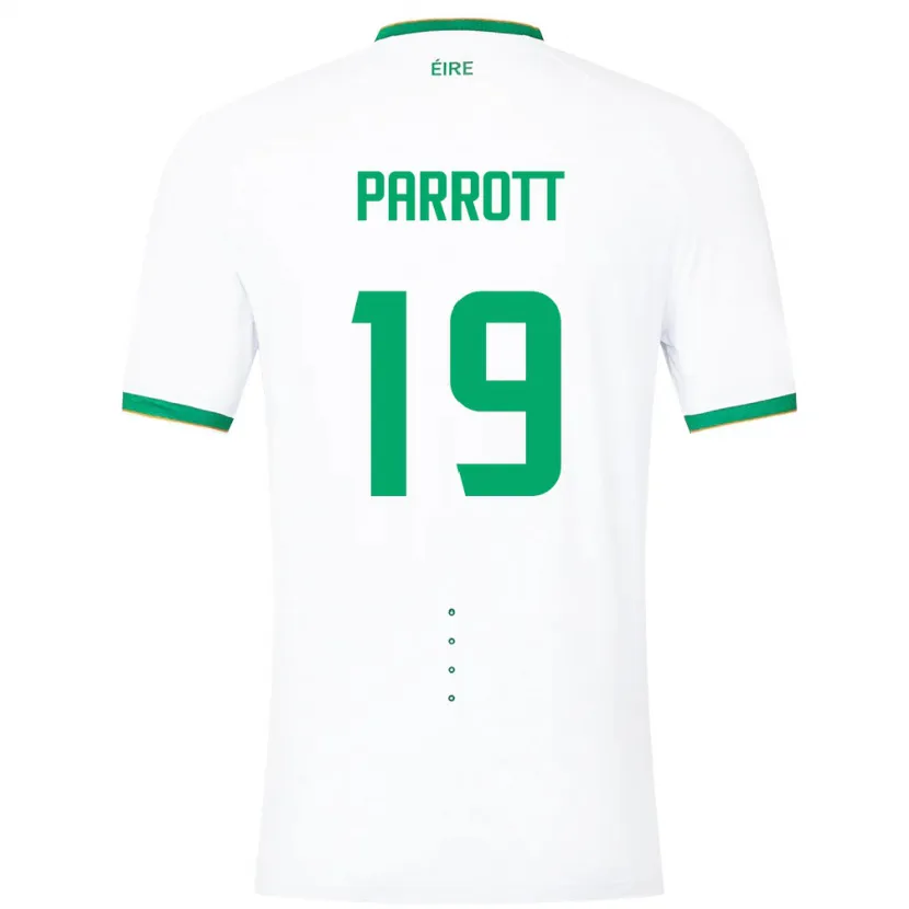 Danxen Femme Maillot Irlande Troy Parrott #19 Blanc Tenues Extérieur 24-26 T-Shirt