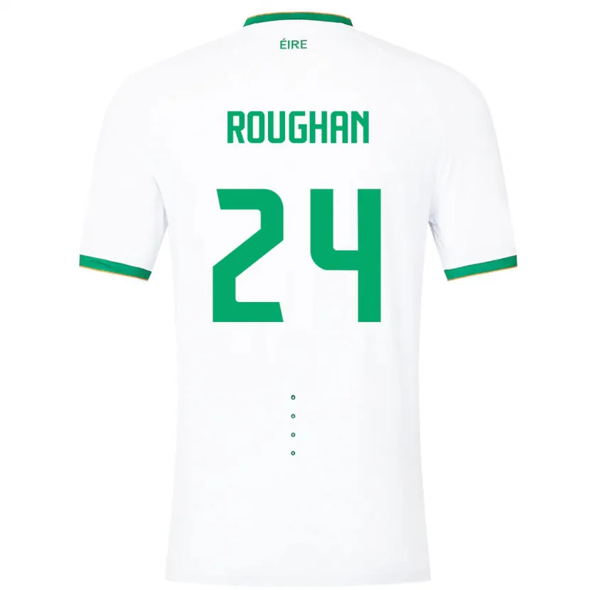 Danxen Femme Maillot Irlande Sean Roughan #24 Blanc Tenues Extérieur 24-26 T-Shirt