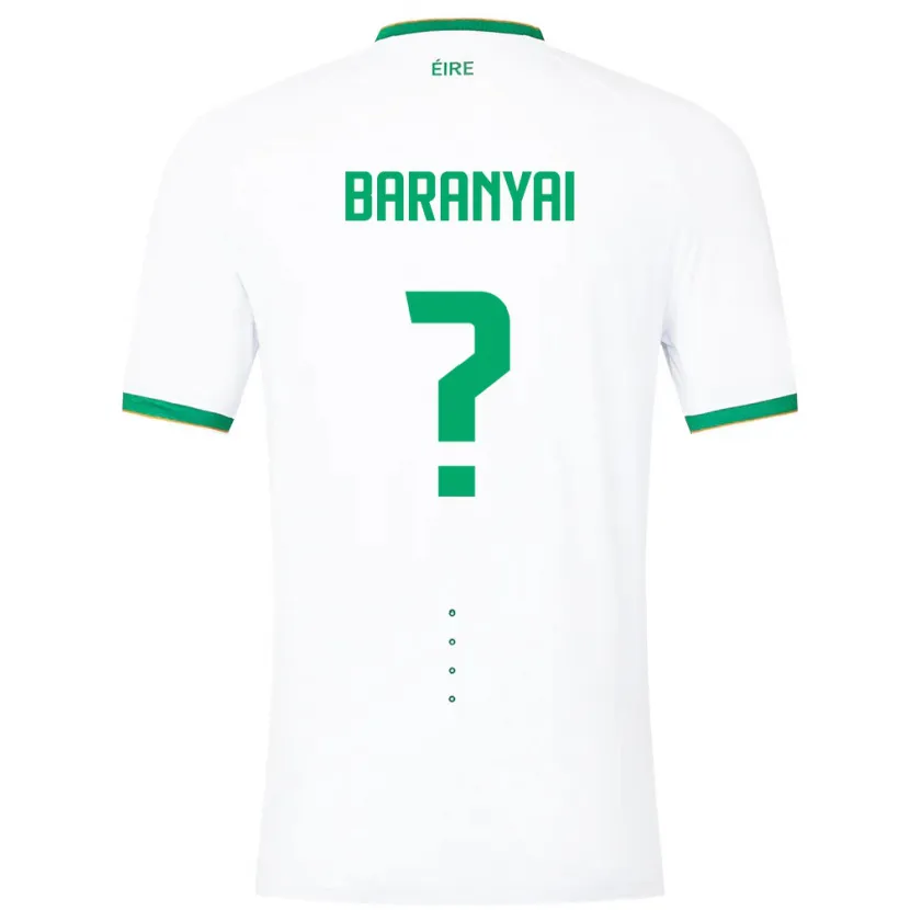Danxen Femme Maillot Irlande Patrick Baranyai #0 Blanc Tenues Extérieur 24-26 T-Shirt