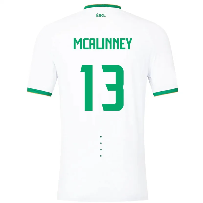 Danxen Femme Maillot Irlande Liam Mcalinney #13 Blanc Tenues Extérieur 24-26 T-Shirt