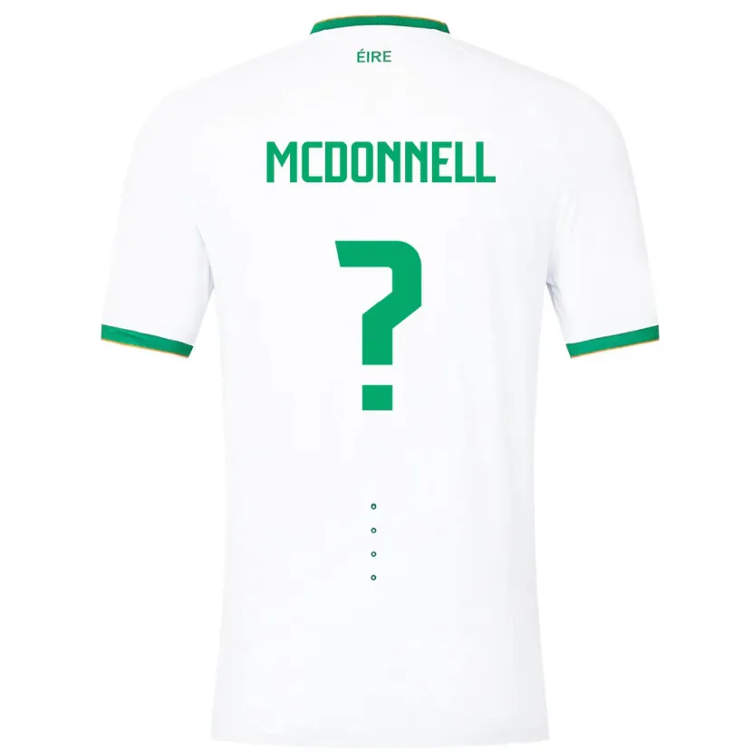Danxen Femme Maillot Irlande Grady Mcdonnell #0 Blanc Tenues Extérieur 24-26 T-Shirt