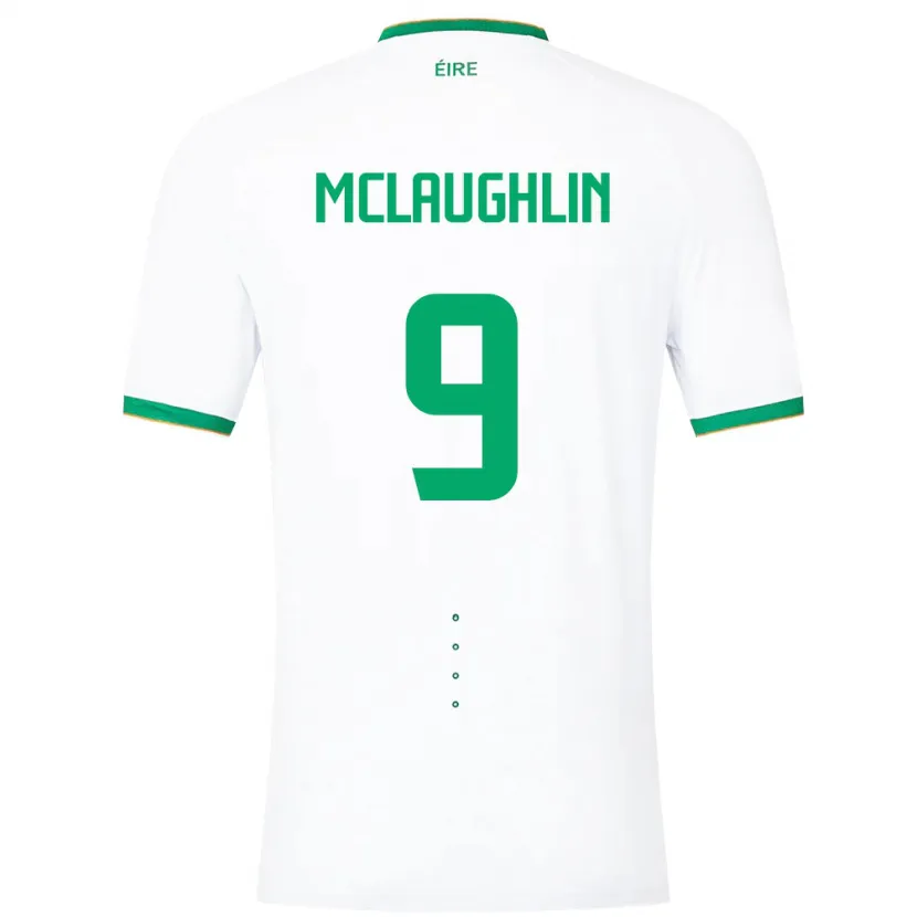 Danxen Femme Maillot Irlande Erin Mclaughlin #9 Blanc Tenues Extérieur 24-26 T-Shirt