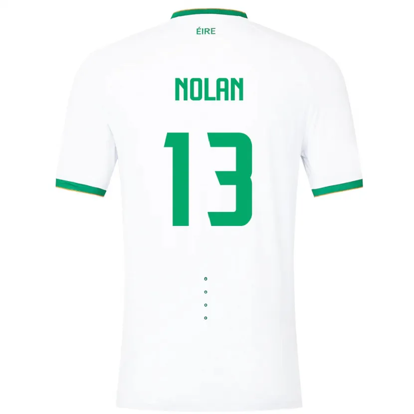 Danxen Femme Maillot Irlande Hayley Nolan #13 Blanc Tenues Extérieur 24-26 T-Shirt