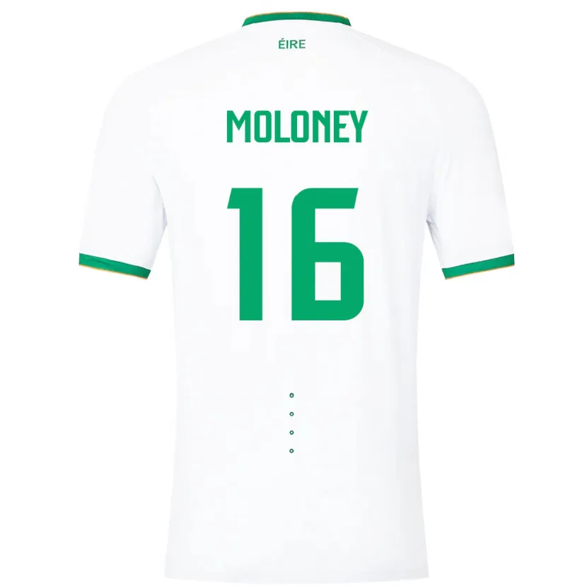 Danxen Femme Maillot Irlande Grace Moloney #16 Blanc Tenues Extérieur 24-26 T-Shirt