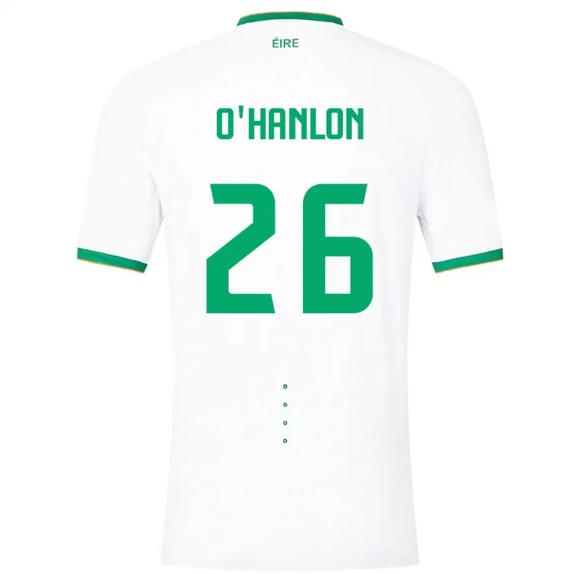 Danxen Femme Maillot Irlande Tara O'hanlon #26 Blanc Tenues Extérieur 24-26 T-Shirt
