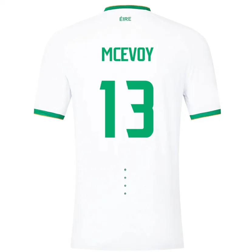 Danxen Femme Maillot Irlande Alannah Mcevoy #13 Blanc Tenues Extérieur 24-26 T-Shirt