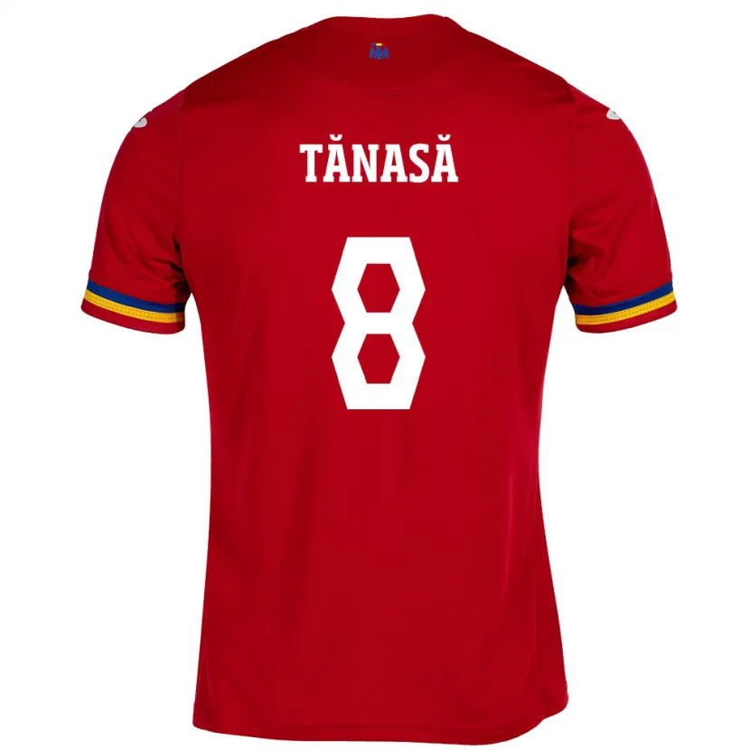 Danxen Femme Maillot Roumanie Răzvan Tănasă #8 Rouge Tenues Extérieur 24-26 T-Shirt