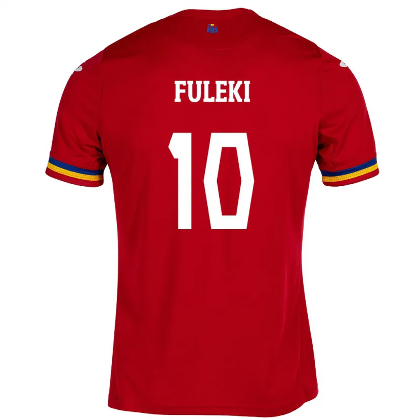Danxen Femme Maillot Roumanie Samuel Fuleki #10 Rouge Tenues Extérieur 24-26 T-Shirt